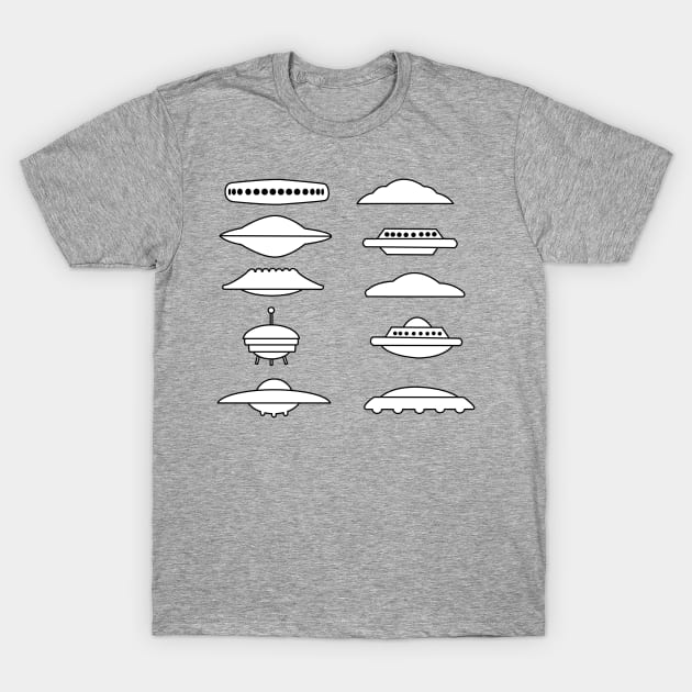 Classic ufo shapes T-Shirt by Mystic Groove Goods